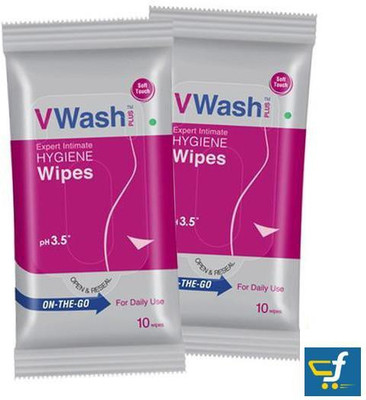 

V Wash Hygiene Wipes Intimate Wipes(20 Sheets, Pack of 20)