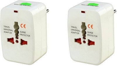 

99 Gems Pack of 2 Universal Worldwide Adaptor(White)