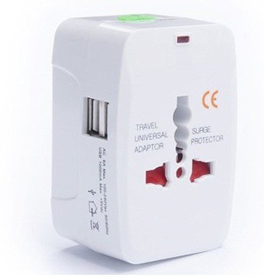 

FKU Universal Multiplug With USB Worldwide Adaptor(White)