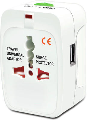

Le Figaro Multiplug With USB Worldwide Adaptor(White)