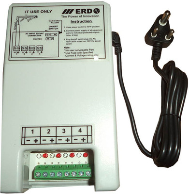 

ERD 4 Channel Security Camera SMPS Power Supply Worldwide Adaptor(White)