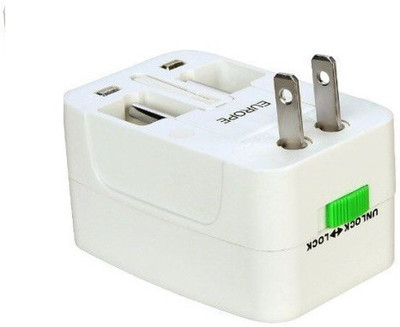 

Magnusdeal Universal Travel Multi-Plug, AU/EU/UK/US/CN Charger Worldwide Adaptor(White)