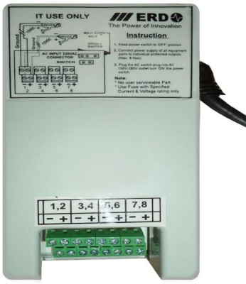 

ERD 8 Channel Power Supply For Cctv Night Vision Cameras Worldwide Adaptor(White)