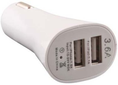 

Dhhan Dual port car charger Worldwide Adaptor(White)