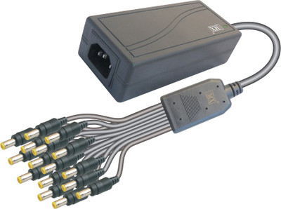 MX CCTV Camera Power supply Input 220 Volts AC to Output 12 Volts DC 6 Amperes Worldwide Adaptor Black
