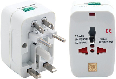 

White Universal Travel Multi-Plug Worldwide Adaptor(White)