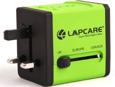

Lapcare Worldwide Adapter with Dual USB Port Worldwide Adaptor(Green)