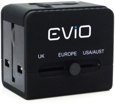 

Evio Travel - SP118U2 (Dual USB) Worldwide Adaptor(Black)