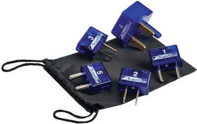 

Travel Blue Worldwide Adaptor Set - For 150 Countries(Blue)