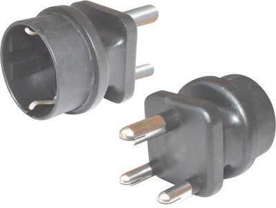 

MX MX Indian Plug To Europe Schuko Socket Adaptor - 15 Amp Worldwide Adaptor(Black)