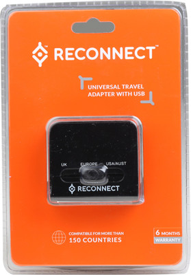 

Reconnect A-2U-T Worldwide Adaptor(Black)