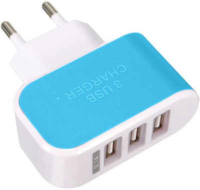

Reliable Universal 3.1A EU Plug 3 Port USB Worldwide Adaptor(Light Blue)