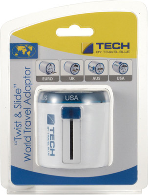 

Travel Blue Twist & Slide Worldwide Adaptor(Blue)