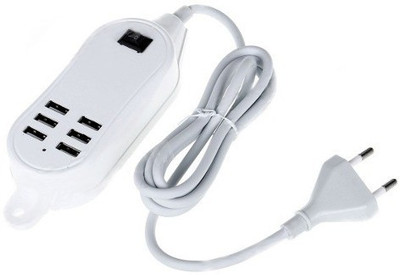

Reliable Desktop Charger Power Adapter Worldwide Adaptor(White)