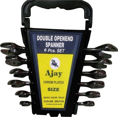 Ajay A100-6A-Box Double Sided Open End Wrench Set(Pack of 6)