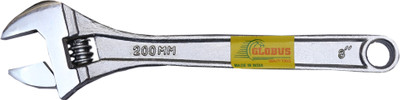 Globus ADJW WRENCH 8 INCH CHROME FINISH Single Sided Open End Wrench(Pack of 1)