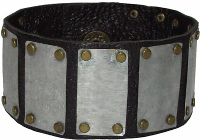 Fume Leather Wrist Band Men & Women(Black, Pack of 1)