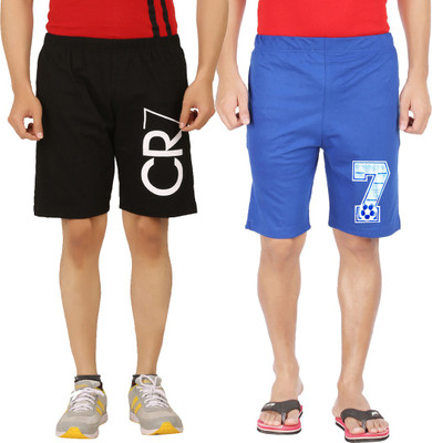 HOTFITS Graphic Print Men Multicolor Basic Shorts