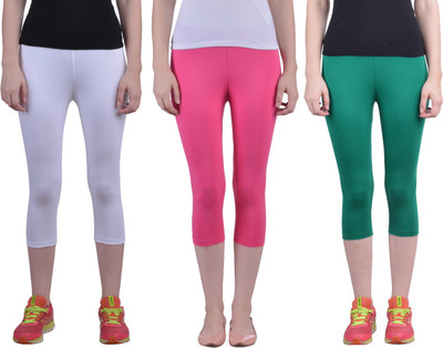 Dollar Missy Four-Way Stretchable Mid Calf Length Women Multicolor Capri