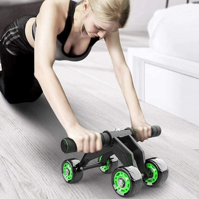 ResiFit 4 Wheel AB Wheel Roller Abdominal fitness trainer and Stomach exercise machine Ab Exerciser(Multicolor)