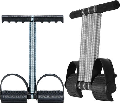 Athlian Single & Triple Spring Tummy Trimmer Combo High-Resistance Abdominal Workout Ab Exerciser(Black)