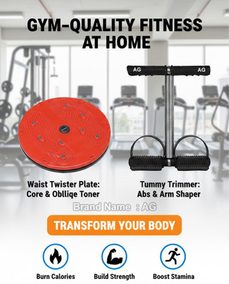 AG Enterprises The Perfect Pair: Tummy Twister + Tummy Trimmer for Weight Loss. Ab Exerciser(Multicolor)