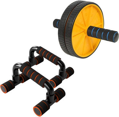 Wearslim Abdominal Wheel With Push Up Bar | Ab Roller & Push Up Stand for Exercise Ab Exerciser(Multicolor)
