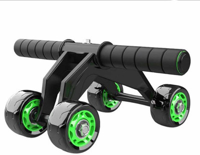 VICHAXAN Portable Core Abdominal Ab 4 Roller Exerciser Push Up Stand Bar Abs Workout Ab Exerciser(Multicolor)