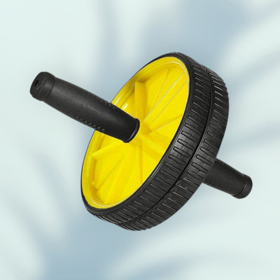 Modkart Fitness AB Wheel / AB Roller Dual Wheel Core Trainer_573 Ab Exerciser(Yellow)