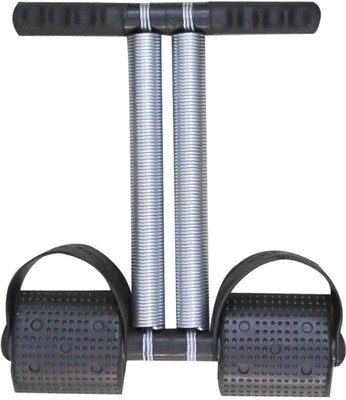 SUVIKSHA Double Spring Tummy Trimmer Exerciser for home, Gym Ab Exerciser(Silver, Black)