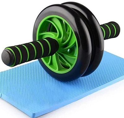 FITFIX Dual Wheel Ab Roller for Abs Workouts 350 Grams Ab Exerciser(Green, Black)