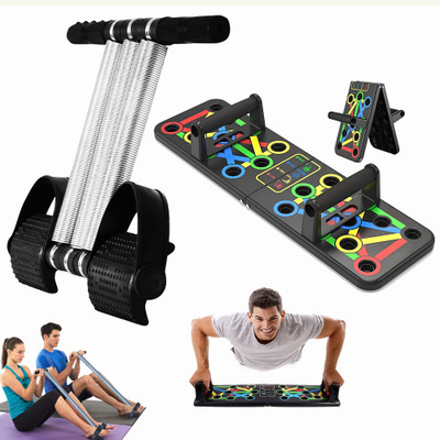 Qucikfit Combo Of 2 Triple Spring Tummy Trimmer, & And Push-up Board Waist Trimmer Ab Exerciser(Yellow)