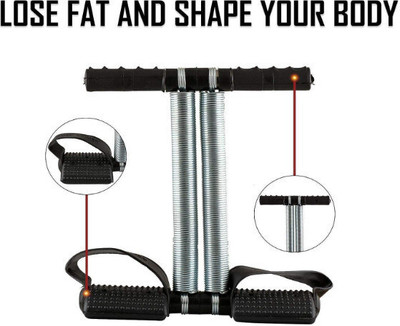 IPLLIVE Tummy Trimmer + Resistance band Toning Tube Ab Exerciser Home Gym Workouts Ab Exerciser(Black)