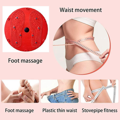 DHEER Rotating Tummy Twister Magnetic Gym and Home Equipment Ab Exerciser(Red)