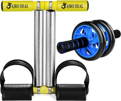 AJRO DEAL Double Spring Tummy Trimmer - Multipurpose Fitness Equipment (Black) Ab Exerciser(Black, Multicolor)