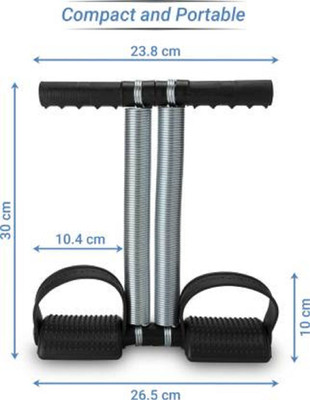 zxxxt Double Spring -Waist Trimmer -Body Toner-Fat Buster for Men and Women Ab Exerciser(Black, Silver)