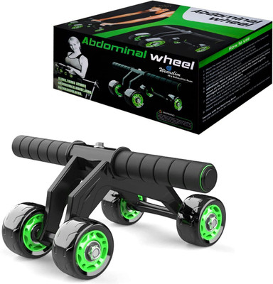 HOUSE OF COMMON 4 Wheel Ab Roller With Knee Mat - Abdominal Workout Fitness Exercise Ab Exerciser(Multicolor)