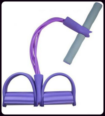 Athlian New_4-Tube Excercise Pedal Pull Reducer - Resistance Band Yoga Sports Equipment Ab Exerciser(Purple)