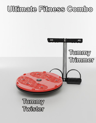 AG Enterprises Core Sculpting Solution: Tummy Twister and Double Spring Trimmer Set Ab Exerciser(Multicolor)