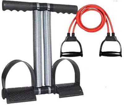 BoldFire Fitness Double Spring Tummy Trimmer With Band Toning Tube(Pack of 2) Ab Exerciser(Multicolor)