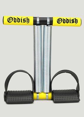 HOUSE OF COMMON Double spring Tummy Trimmer 12inch for men and women Ab Exerciser(Black, Yellow)