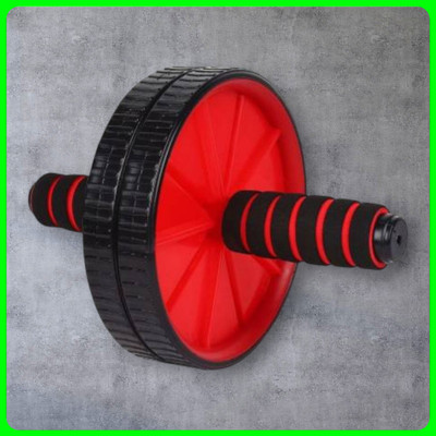 zxxxt Fitness AB Wheel / AB Roller Dual Wheel Core Trainer_649 Ab Exerciser(Red, Black)
