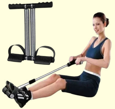 Trex Sports Double Spring Tummy Trimmer Exerciser for home and Gym for men & women Ab Exerciser(Silver, Black)