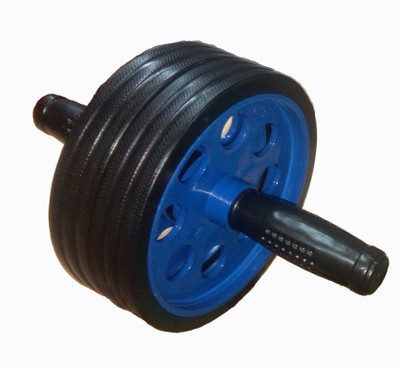 INSTAFIT New Style Double Wheel Roller With Knee Mat Ab Exerciser(Blue)