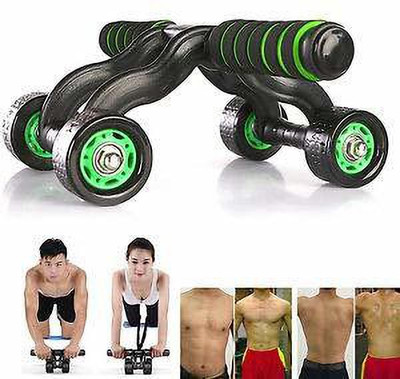 EBOFAB 4-Wheel Ab Roller Wheel Abs Carver for Abdominal Ab Exerciser(Black)