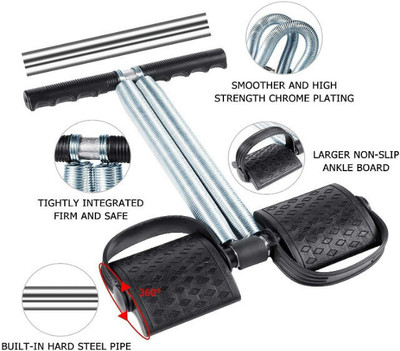 IPLLIVE Tummy Trimmer with Double Spring for Burn Calories & Tone Muscles Ab Exerciser(Black)