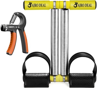 Battlestar Double Spring Tummy Trimmer Body Toner Fat Buster & Hand Gripper for Home & Gym Ab Exerciser(Black, Yellow, Orange)