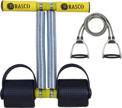 RASCO Double Steel Spring Yellow with Tonning Tube Ab Exerciser(Yellow, Black, Grey)