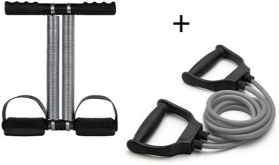 gamers hub Tummy Trimmer + Resistance band Toning Tube Ab Exerciser Home Gym Workouts Ab Exerciser(Multicolor)