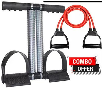 Owlix DEAL COMBO OFFER DOUBLE TUMMY TRIMMER WITH DOUBLE TONING TUBE Ab Exerciser(Multicolor)